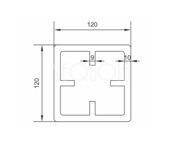 Столб SEQUOIA Evolution 3D WOOD BLACK